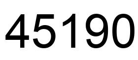 Number 45190 black image