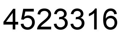 Number 4523316 black image