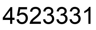 Number 4523331 black image