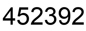 Número 452392 imagen negro