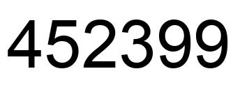 Número 452399 imagen negro