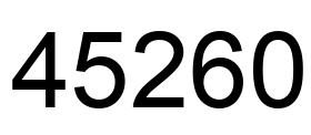 Number 45260 black image