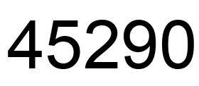 Number 45290 black image