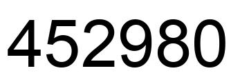 Número 452980 imagen negro