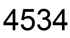 Number 4534 black image