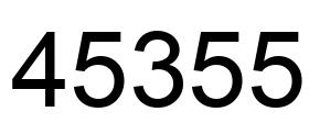 Number 45355 black image