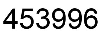 Number 453996 black image