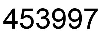 Número 453997 imagen negro