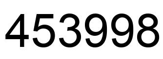 Number 453998 black image