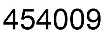 Número 454009 imagen negro