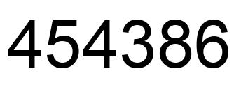 Número 454386 imagen negro