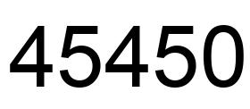Número 45450 imagen negro