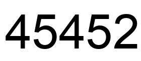 Número 45452 imagen negro