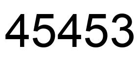 Número 45453 imagen negro