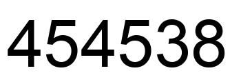 Number 454538 black image
