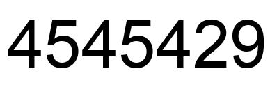 Number 4545429 black image