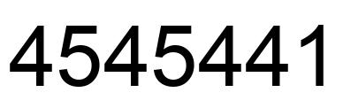 Number 4545441 black image