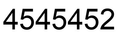 Number 4545452 black image