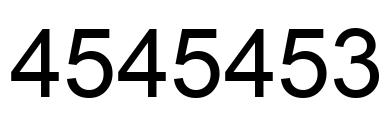 Número 4545453 imagen negro