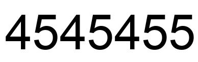 Number 4545455 black image