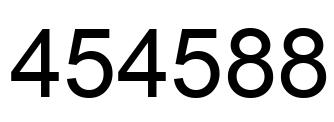 Number 454588 black image