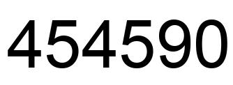 Number 454590 black image