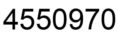 Number 4550970 black image