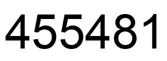 Number 455481 black image