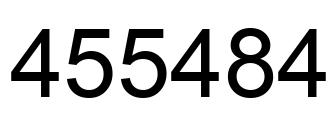 Number 455484 black image