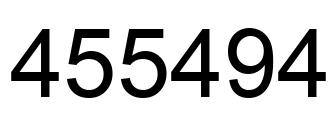 Number 455494 black image