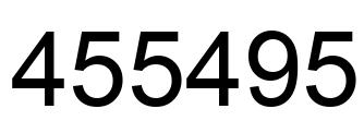 Number 455495 black image