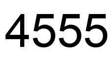 Number 4555 black image