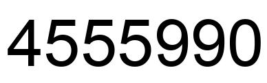 Number 4555990 black image