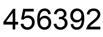 Number 456392 black image