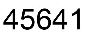 Number 45641 black image
