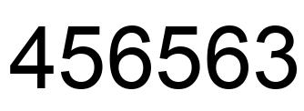 Number 456563 black image