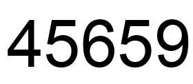 Number 45659 black image