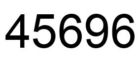 Número 45696 imagen negro