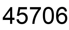 Number 45706 black image