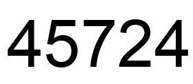 Number 45724 black image