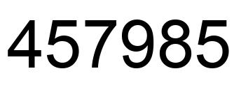 Número 457985 imagen negro
