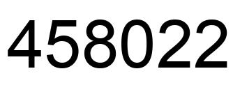 Number 458022 black image