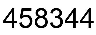 Number 458344 black image