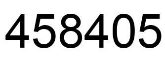 Number 458405 black image