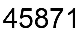 Number 45871 black image