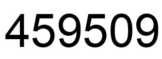 Number 459509 black image
