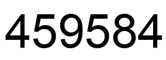 Number 459584 black image
