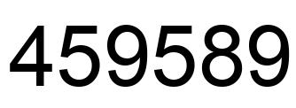Number 459589 black image