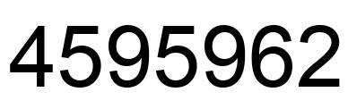Número 4595962 imagen negro