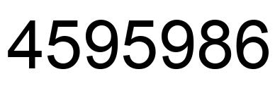 Number 4595986 black image
